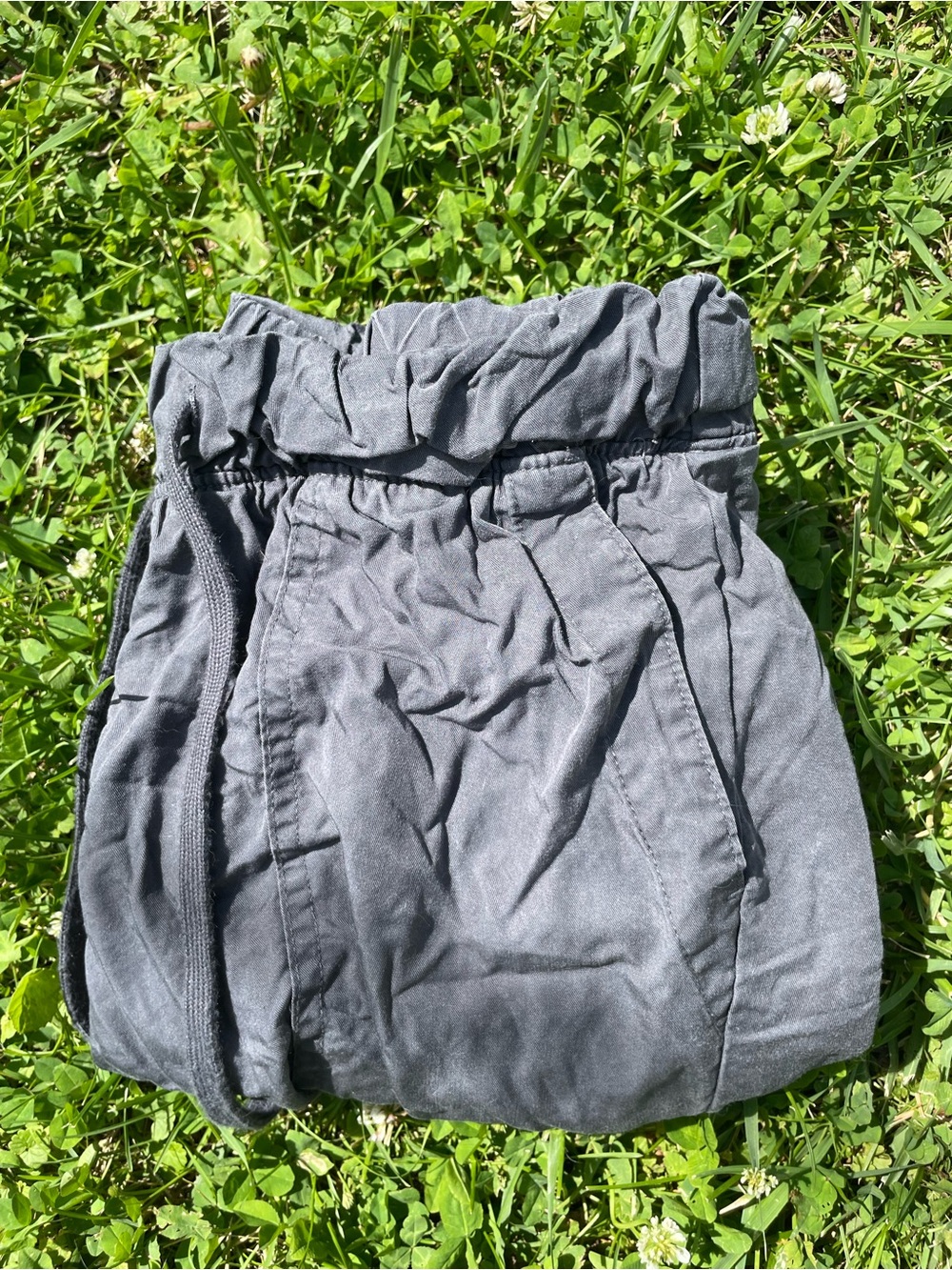 Universal Thread Charcoal Gray Paperbag Waist Pants